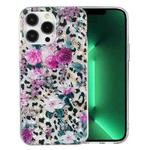 For iPhone 13 Pro Max IMD Shell Pattern TPU Phone Case(Leopard Flower)