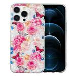 For iPhone 12 Pro Max IMD Shell Pattern TPU Phone Case(Butterfly Flower)