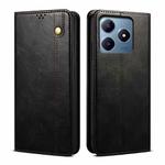 For Realme C63 / C61 Oil Wax Crazy Horse Texture Leather Phone Case(Black)