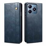 For Realme C63 / C61 Oil Wax Crazy Horse Texture Leather Phone Case(Blue)