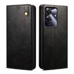 For Realme Note 60 4G / C61 4G Oil Wax Crazy Horse Texture Leather Phone Case(Black)