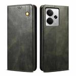 For Realme 14 5G Global Oil Wax Crazy Horse Texture Leather Phone Case(Green)