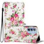 For Motorola Moto G31 / G41 Colored Drawing Leather Phone Case(Peonies)