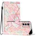 For Motorola Moto G42 Colored Drawing Leather Phone Case(Pink Marble)