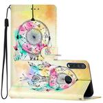 For Motorola Moto One Action Colored Drawing Leather Phone Case(Dream Catcher)