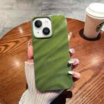 For iPhone 14 /13 Solid Color Wave Texture TPU Phone Case(Green)