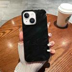 For iPhone 14 /13 Solid Color Wave Texture TPU Phone Case(Black)
