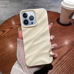 For iPhone 13 Pro Max Solid Color Wave Texture TPU Phone Case(Beige)
