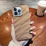For iPhone 13 Pro Solid Color Wave Texture TPU Phone Case(Brown)