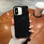 For iPhone X / XS Solid Color Wave Texture TPU Phone Case(Black)
