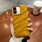For iPhone X / XS Solid Color Wave Texture TPU Phone Case(Ginger)