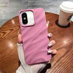 For iPhone X / XS Solid Color Wave Texture TPU Phone Case(Taro Purple)