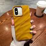 For iPhone XS Max Solid Color Wave Texture TPU Phone Case(Ginger)