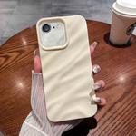 For iPhone SE 2022&2020/8/7/6 Solid Color Wave Texture TPU Phone Case(Beige)