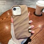 For iPhone SE 2022&2020/8/7/6 Solid Color Wave Texture TPU Phone Case(Brown)