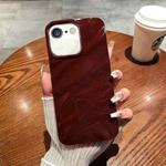 For iPhone SE 2022&2020/8/7/6 Solid Color Wave Texture TPU Phone Case(Wine Red)