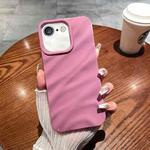For iPhone SE 2022&2020/8/7/6 Solid Color Wave Texture TPU Phone Case(Taro Purple)