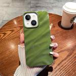 For iPhone 15 Solid Color Wave Texture TPU Phone Case(Green)