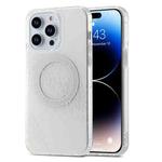 For iPhone 15 Pro Max Dual-side IMD Marble Magsafe Phone Case(White)