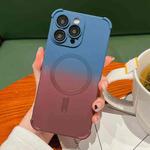 For iPhone 13 Pro Four-Corner Shockproof Gradient TPU Phone Case(Blue Coffee)