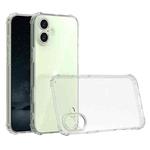 For iPhone 16 Four-Corner Shockproof Clear TPU Phone Case(Transparent)