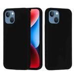 For iPhone 15 Solid Color Silicone Phone Case(Black)