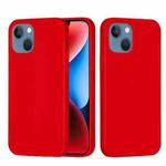 For iPhone 15 Solid Color Silicone Phone Case(Red)