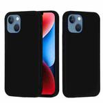 For iPhone 15 Plus Solid Color Silicone Phone Case(Black)