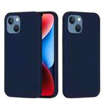 For iPhone 15 Plus Solid Color Silicone Phone Case(Midnight Blue)