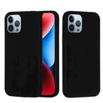 For iPhone 15 Pro Solid Color Silicone Phone Case(Black)