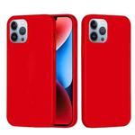 For iPhone 15 Pro Solid Color Silicone Phone Case(Red)