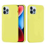 For iPhone 15 Pro Solid Color Silicone Phone Case(Lemon Yellow)