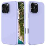 For iPhone 16 Pro Max Solid Color Silicone Phone Case(Purple)