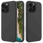 For iPhone 16 Pro Max Solid Color Silicone Phone Case(Black)