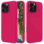 For iPhone 16 Pro Max Solid Color Silicone Phone Case(Rose Red)