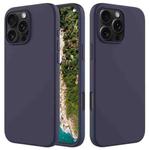 For iPhone 16 Pro Max Solid Color Silicone Phone Case(Midnight Blue)