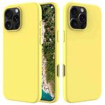 For iPhone 16 Pro Solid Color Silicone Phone Case(Lemon Yellow)