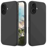 For iPhone 16 Plus Solid Color Silicone Phone Case(Black)