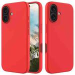 For iPhone 16 Plus Solid Color Silicone Phone Case(Red)