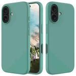 For iPhone 16 Plus Solid Color Silicone Phone Case(Pine Needle Green)