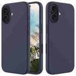 For iPhone 16 Plus Solid Color Silicone Phone Case(Midnight Blue)