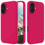 For iPhone 16 Solid Color Silicone Phone Case(Rose Red)