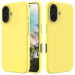 For iPhone 16 Solid Color Silicone Phone Case(Lemon Yellow)