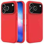 For iPhone 17 Pro Max Solid Color Silicone Phone Case(Red)