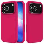 For iPhone 17 Pro Solid Color Silicone Phone Case(Rose Red)