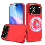 For iPhone 17 Pro Max Shockproof Silicone Magsafe Phone Case(Red)