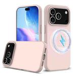 For iPhone 17 Pro Shockproof Silicone Magsafe Phone Case(Sand Pink)