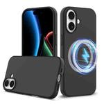For iPhone 17 Shockproof Silicone Magsafe Phone Case(Black)