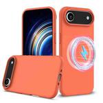For iPhone 17 Air Shockproof Silicone Magsafe Phone Case(Gold Orange)