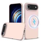 For iPhone 17 Air Shockproof Silicone Magsafe Phone Case(Sand Pink)